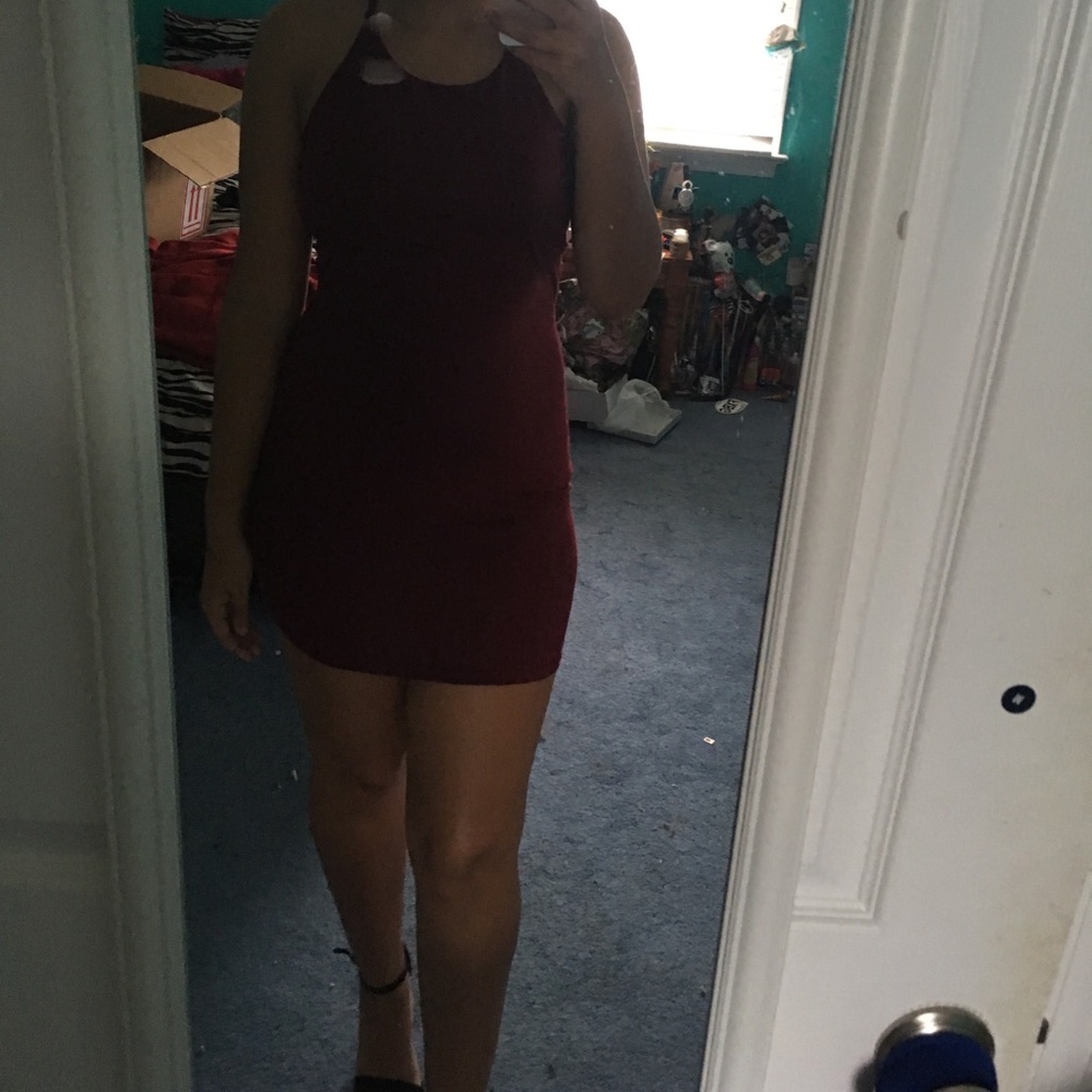 Bodycon, Mini, Strappy back, Red, Homecoming Dress